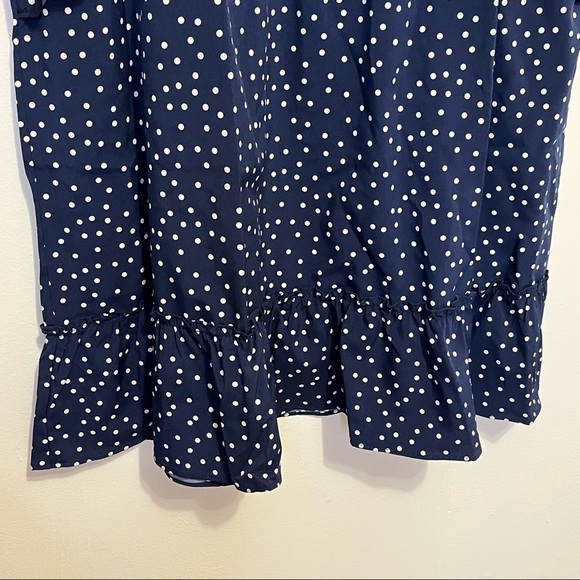 NWT Blue and White Polka Dot Ruffle Dress Women Size Small - Picture 13 of 14